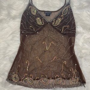 Vintage Y2K Beaded Top